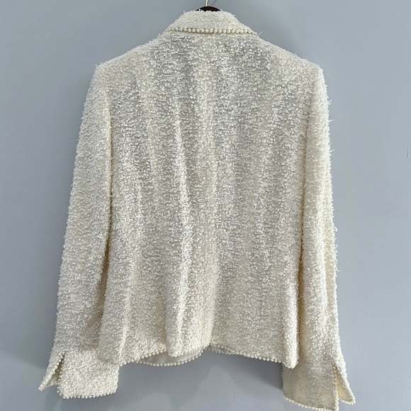 Edward Archour Paris Ivory Pearl Accent Jacket size M - Picture 2 of 7